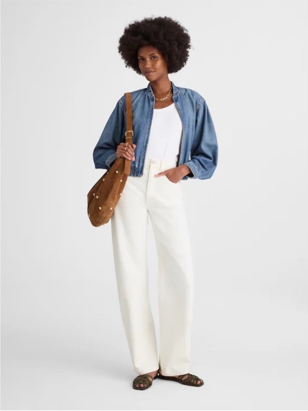 Madewell The Balloon Jean White Barrel Leg Jeans Baggy NWT Size 26 (US 2)